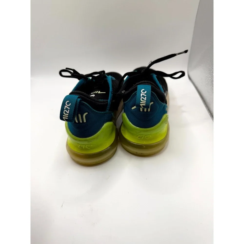 Nike Air Max 270 PS AO2372-026 Kid 2 Sneaker Black Bright Spruce Volt Mesh Shoes